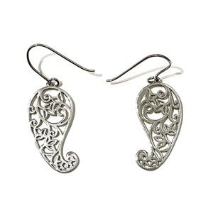 Tashi 925 Sterling Silver Paisley Filigree Earrings